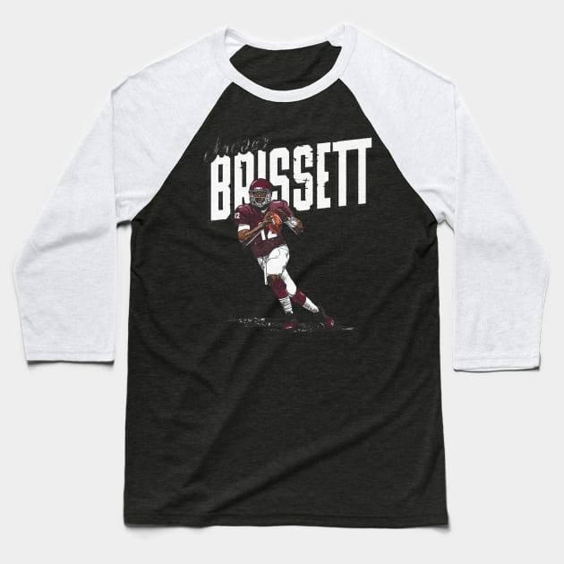 Jacoby Brissett Washington Slant Baseball T-Shirt by danlintonpro